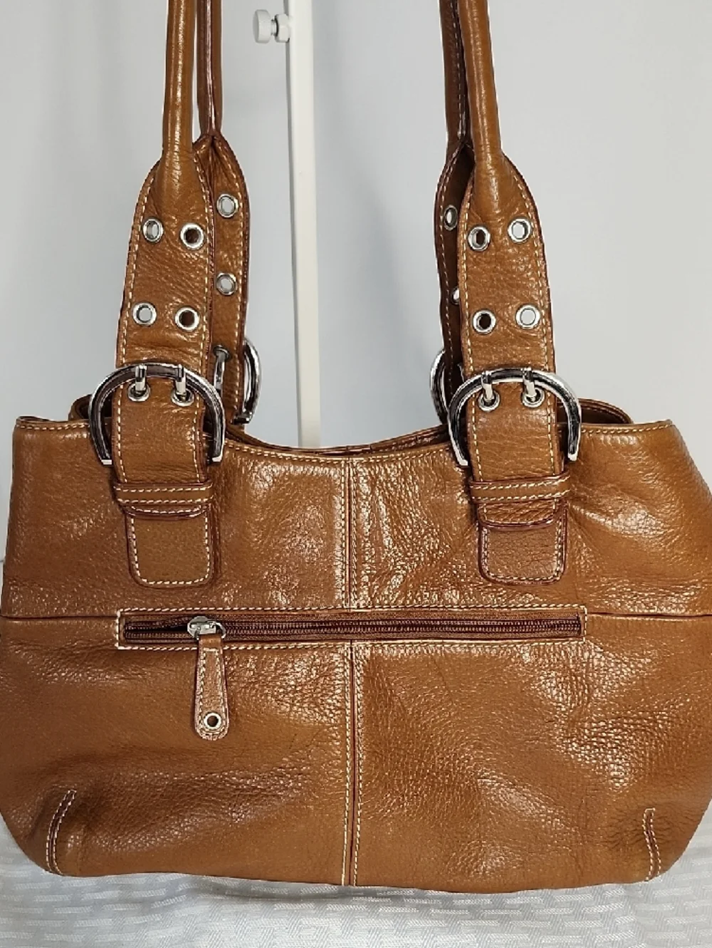 Tignanello Leather Hobo Shoulder Bag